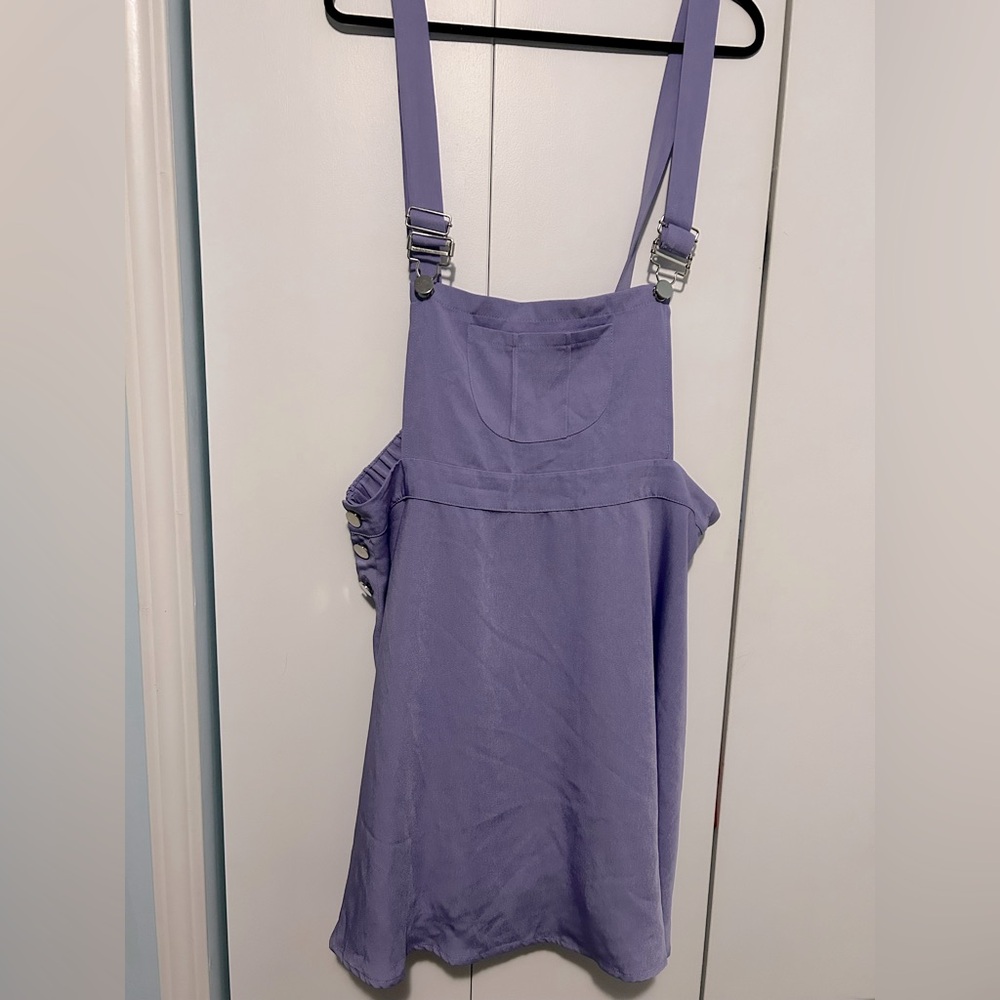 Cider Purple Overall Dress
